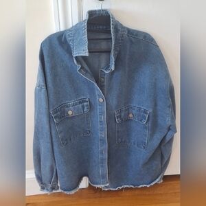 West Fade Denim Blue Women's Jacket Size Med